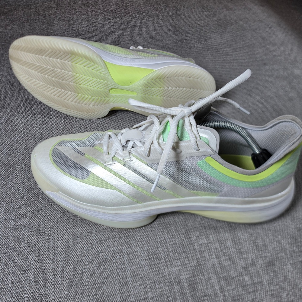 Adidas Adizero Select 3.0 Sneak JR8276 Mens 14 White Lime Green Tennis Shoe MINT
